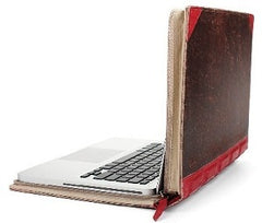 Old Leather Book Laptop Case